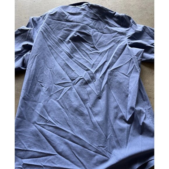 lululemon Airing Easy Short-Sleeve Light Blue Shirt mens sz XLButton Shirt - Picture 13 of 16